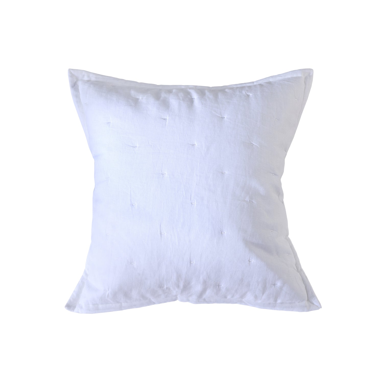 Laundered Linen Quilted Euro Set White