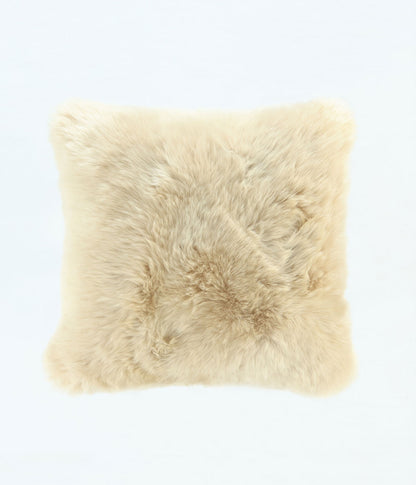 NZ Wool Sheepskin Cushion Linen