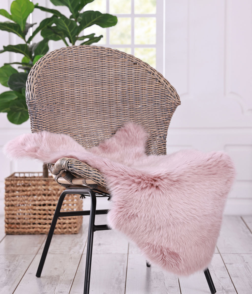 NZ Wool Sheepskin Rug Blush