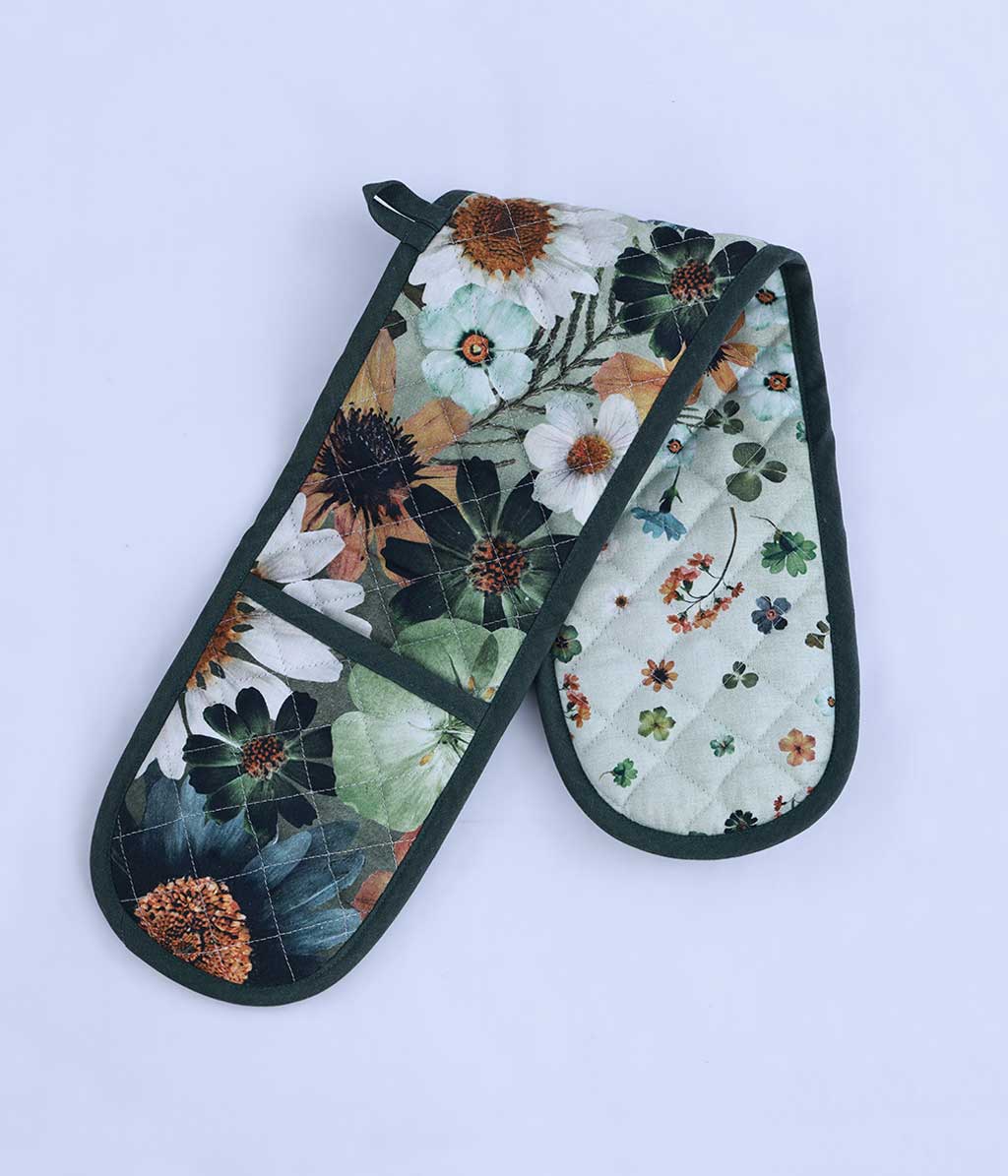 Flowerfield Double Oven Glove