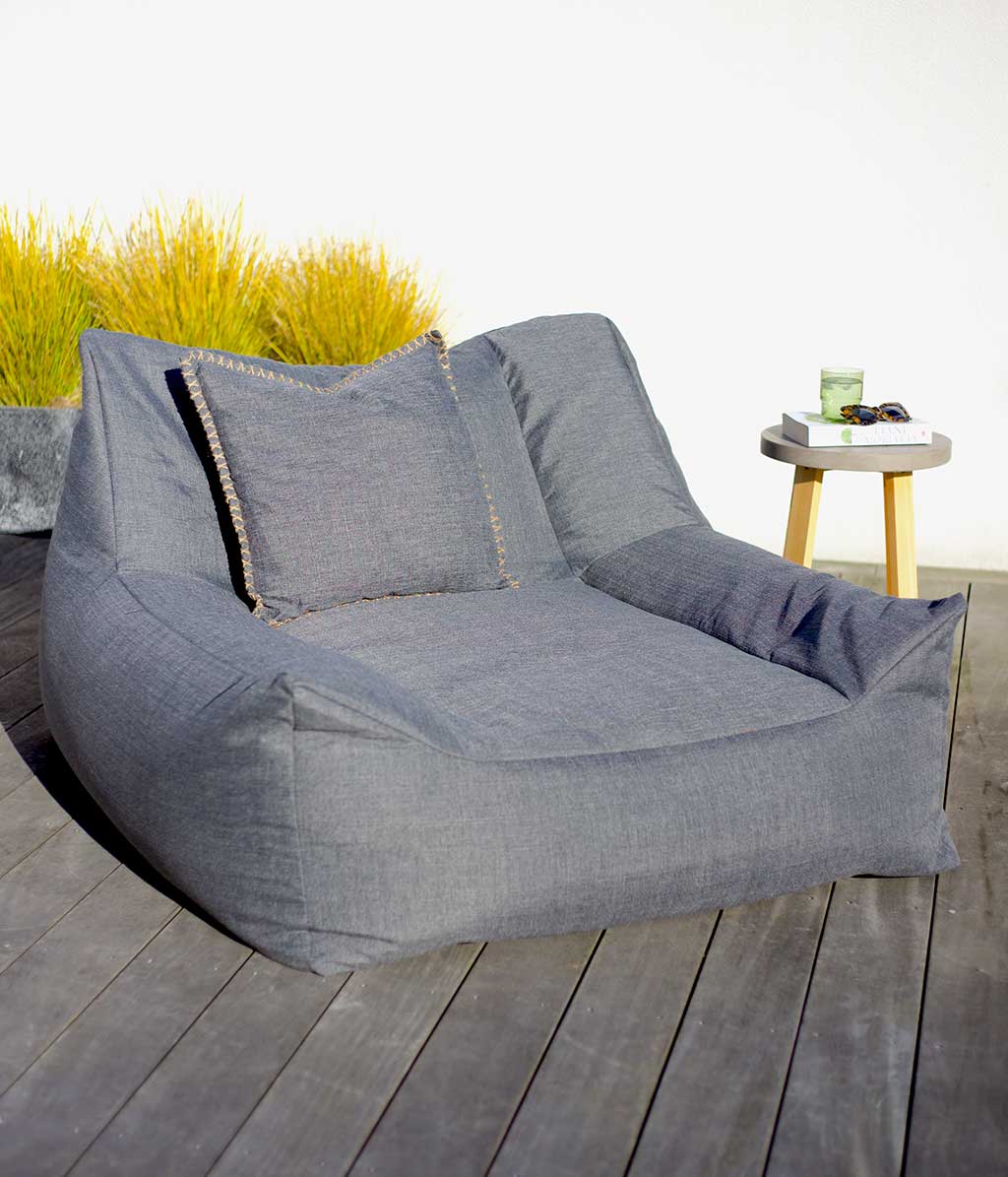 Kita Bean Lounger  Charcoal