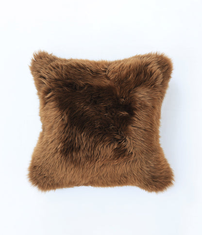 NZ Wool Sheepskin Cushion Chestnut