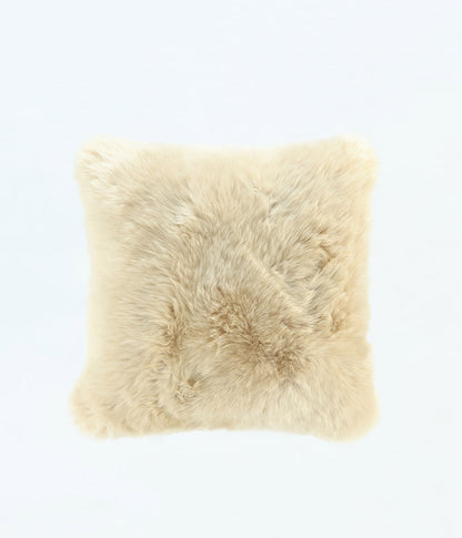 NZ Wool Sheepskin Cushion Linen