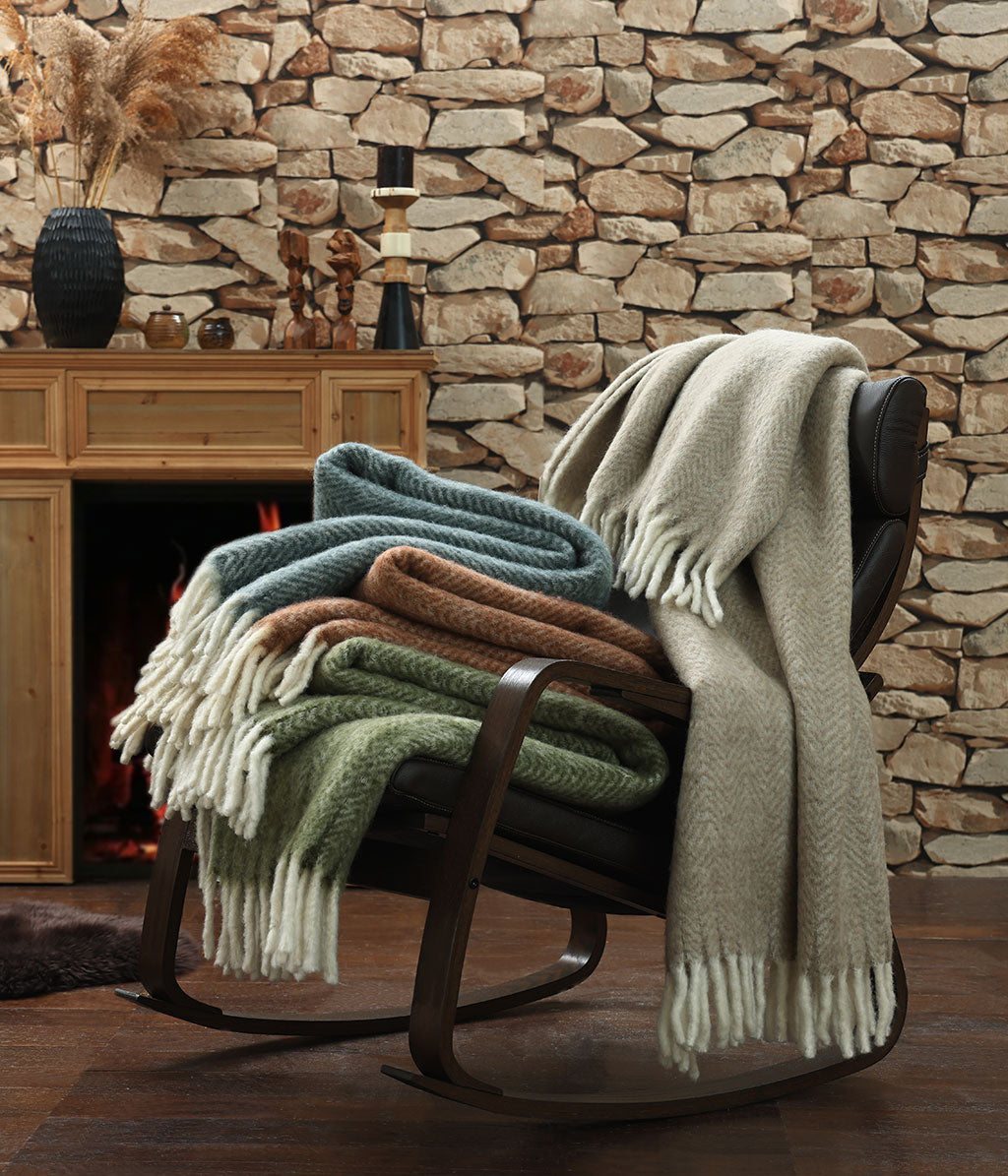 NZ Wool Throw Chestnut